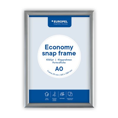 Cadre clipsable Europel Economy A0 argent