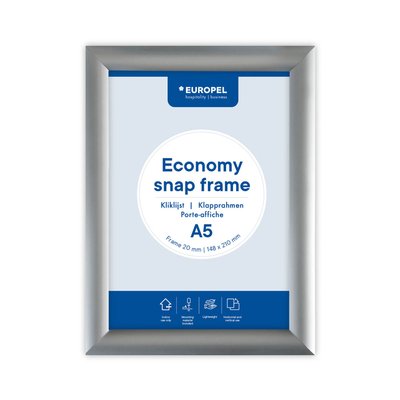 Cadre clipsable Europel Economy A5 argent