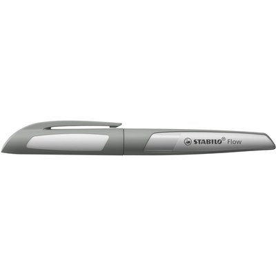 Stylo plume STABILO Flow Medium gris blister 1 pièce