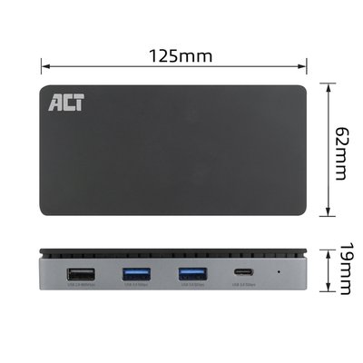 Dockingstation ACT USB-C 4K MST voor 2 HDMI monitoren