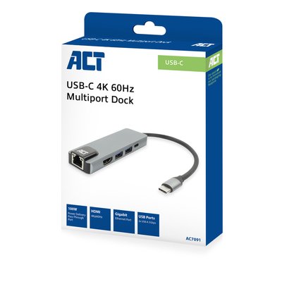 Station d'accueil ACT USB-C 4K pour 1 écran HDMI