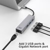 Hub ACT USB-C 3.0 3x USB-A Ethernet Gigabit Photo