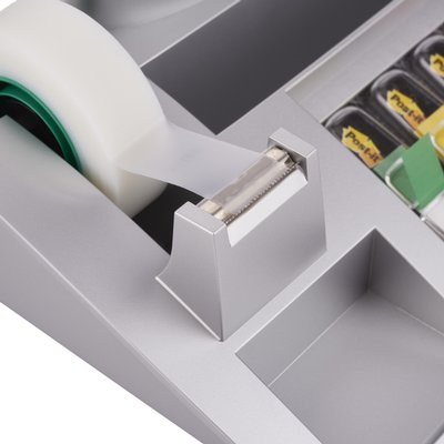 Bureau organiser Post-it C50 zilvergrijs incl inhoud