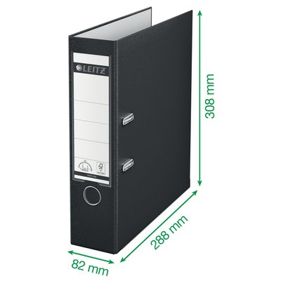 Classeur à levier Leitz 1010 180° A4 80mm PP rouge