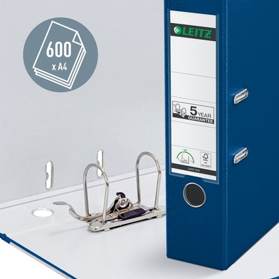 Classeur à levier Leitz 1010 180° A4 80mm PP bleu