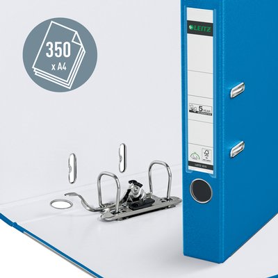 Classeur à levier Leitz 1015 180° A4 50mm PP bleu clair
