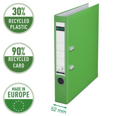 Classeur à levier Leitz 1015 180° A4 50mm PP vert clair