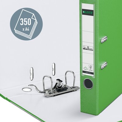 Classeur à levier Leitz 1015 180° A4 50mm PP vert clair