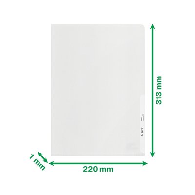 Pochette modèle L Leitz Recycle A4 PP 0,10mm transparent 25 pièces