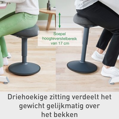 Tabouret Leitz Ergo Active avec assise confortable