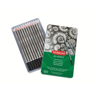 Crayon Derwent Academy 6B5H boîte 12 pièces dureté assortie