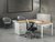 L-bureau met ladenblok White 180x160cm 