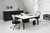 Bureau- vergadertafel Q-Bic Black 160x160cm