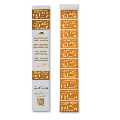 Bon de consommation CombiCraft sécurité UV 500 pièces orange