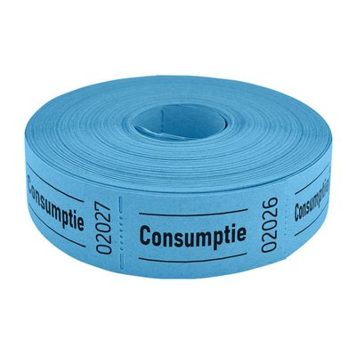 Bon de consommation CombiCraft 57x30mm double face 2x 1000 pièces bleu