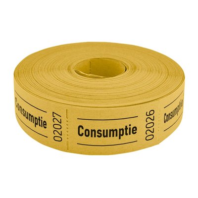 Bon de consommation CombiCraft 57x30mm double face 2x 1000 pièces jaune