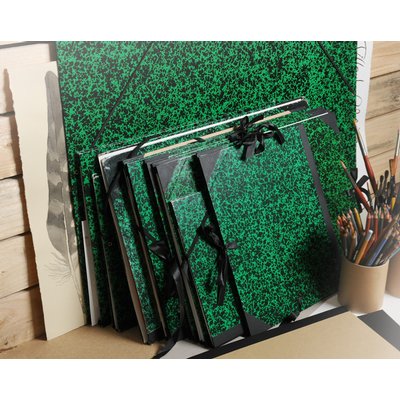 Tekenmap Canson Studio Annonay elastieksluiting 370x520mm groen