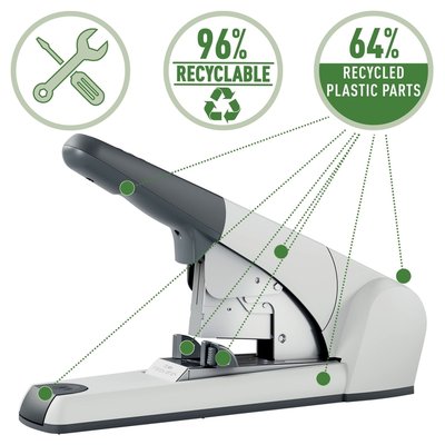 Agrafeuse Leitz Heavy Duty Flat Clinch 120 feuilles argent