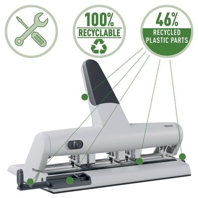 Perforateur Leitz 5114 AKTO variable Multi argent