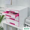 Ladenblok Leitz WOW 4 laden wit/roze foto