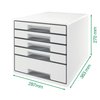 Ladenblok Leitz WOW 4 laden wit/ijsblauw photo