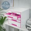 Module tiroirs Leitz WOW 5 tiroirs blanc/rose Photo