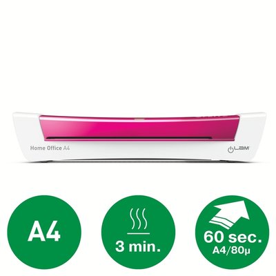 Lamineermachine Leitz iLAM Home Office A4 roze