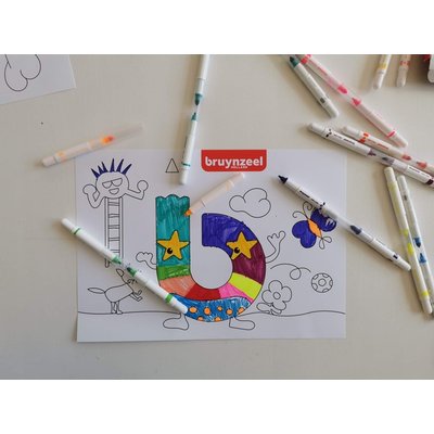 Feutre Bruynzeel Kids Twin Point set 20 couleurs