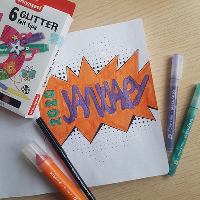 Feutre Bruynzeel Kids Glitter set 6 couleurs