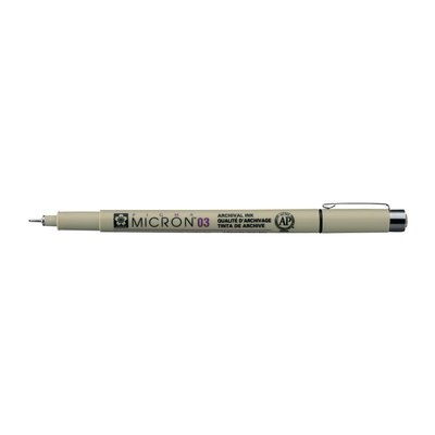 Fineliner Sakura Pigma Micron 03 0.35mm zwart