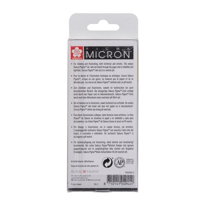 Fineliner Sakura Pigma Micron étui de 6 pièces Noir