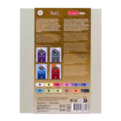 Crayon pastel Bruynzeel Design boîte luxueuse 12 couleurs