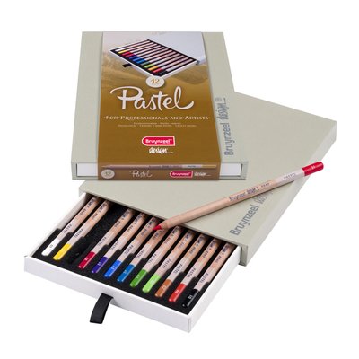 Crayon pastel Bruynzeel Design boîte luxueuse 12 couleurs