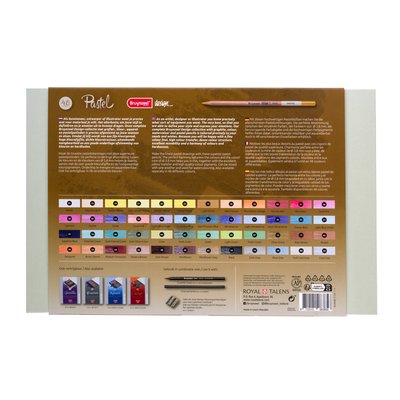 Crayon pastel Bruynzeel Design boîte luxueuse 48 couleurs