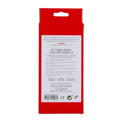 Crayon de couleur Bruynzeel Kids Twin Point set 12 couleurs