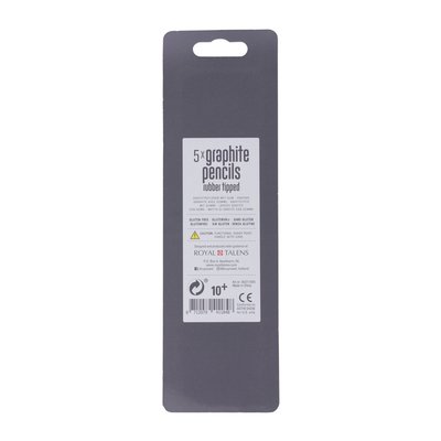 Crayon Bruynzeel Teens HB avec embout gomme blister 5 duretés