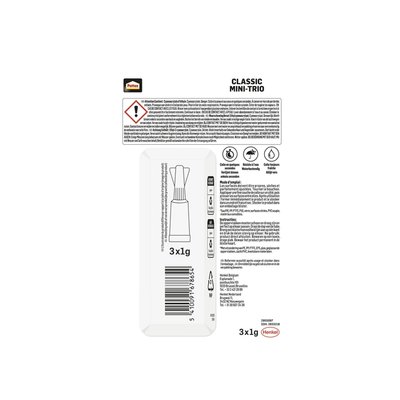 Secondelijm Pattex Classic mini trio tube 3x1gram op blister
