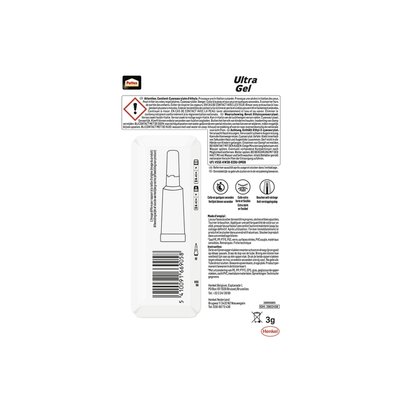 Secondelijm Pattex Ultra GEL tube 3 gram op blister