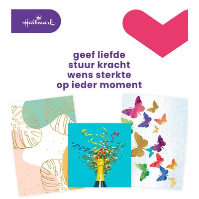 Wenskaart Hallmark Business Box zonder tekst navulset à 8 stuks