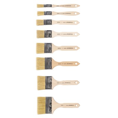 Brosses plates Qrea soie de porc set 3 largeurs