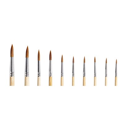 Penseel Qrea synthetisch haar set à 10 breedtes