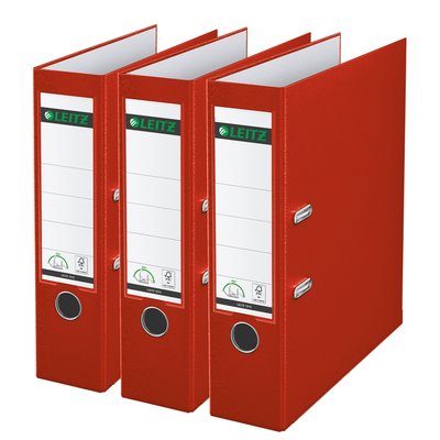 Ordner Leitz 180° 1010 A4 80 mm 3 stuks rood