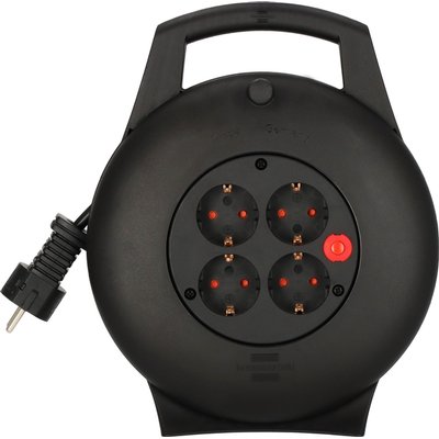 Enrouleur de câble Brennerstuhl Vario 4 prises 10m noir