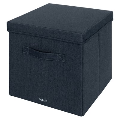 Opbergdoos Leitz gestoffeerd met deksel 330x325x380mm grijs 2 st