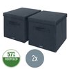 Opbergdoos Leitz gestoffeerd met deksel 330x325x380mm grijs 2 st foto