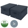Opbergdoos Leitz gestoffeerd met deksel 285x203x380mm grijs 2 st foto