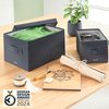Opbergdoos Leitz gestoffeerd met deksel 285x203x380mm grijs 2 st foto