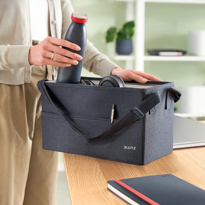 Sac de rangement Leitz tissu 200x210x355mm gris
