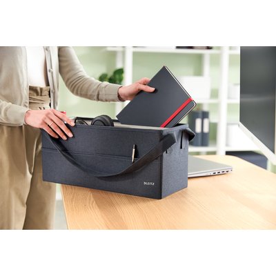 Sac de rangement Leitz tissu 465x210x200mm gris