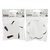 Canvas Nassau fine art ster en bloem 7,5cm magnetisch 4 stuks